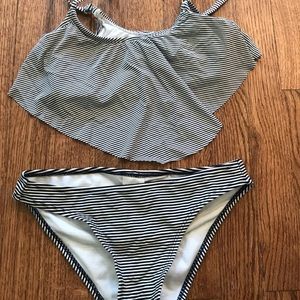 Striped bikini set